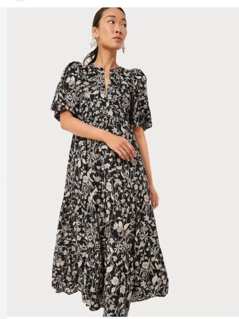Hyacinth House Black & Tan Floral Cisco Maxi